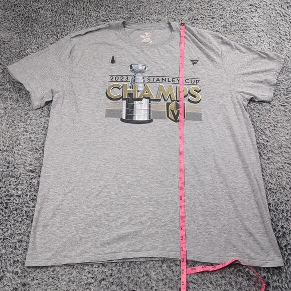 Vegas Golden Knights Shirt Men Extra Large Gray NHL Hockey 2023 Stanley Cup - Picture 4 of 6